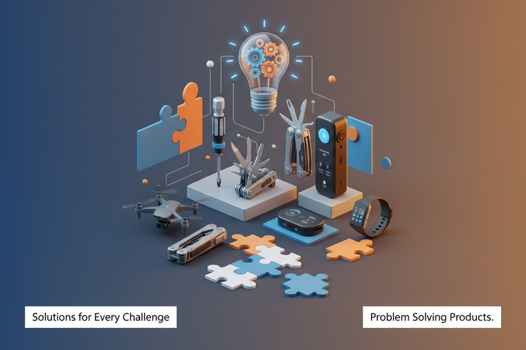 Create an image which tells people that we sell problem solving products